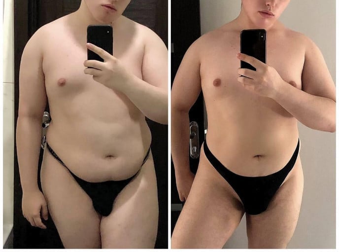Progress Pics of 26 lbs Fat Loss 5 feet 8 Male 231 lbs to 205 lbs