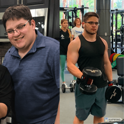 80 lbs Weight Loss Before and After 5 feet 7 Male 260 lbs to 180 lbs