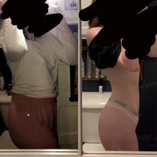 5 feet 9 Female 95 lbs Weight Loss Before and After 215 lbs to 120 lbs