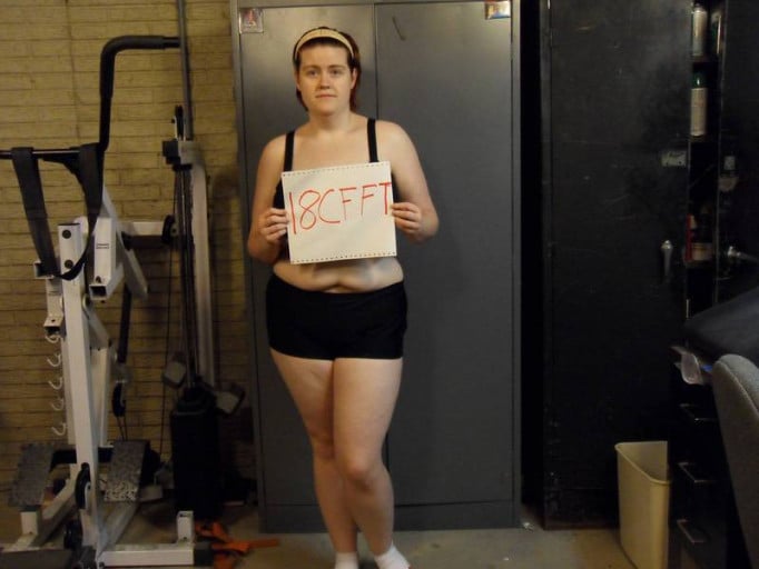 A picture of a 5'7" female showing a snapshot of 188 pounds at a height of 5'7