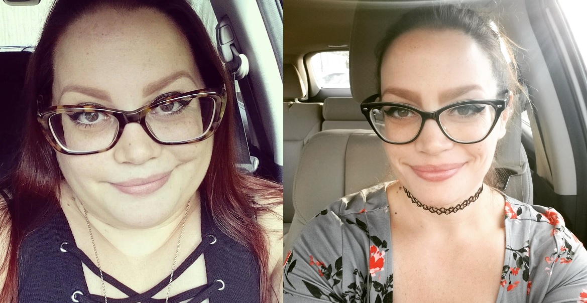128 lbs Fat Loss Before and After 5'1 Female 264 lbs to 136 lbs