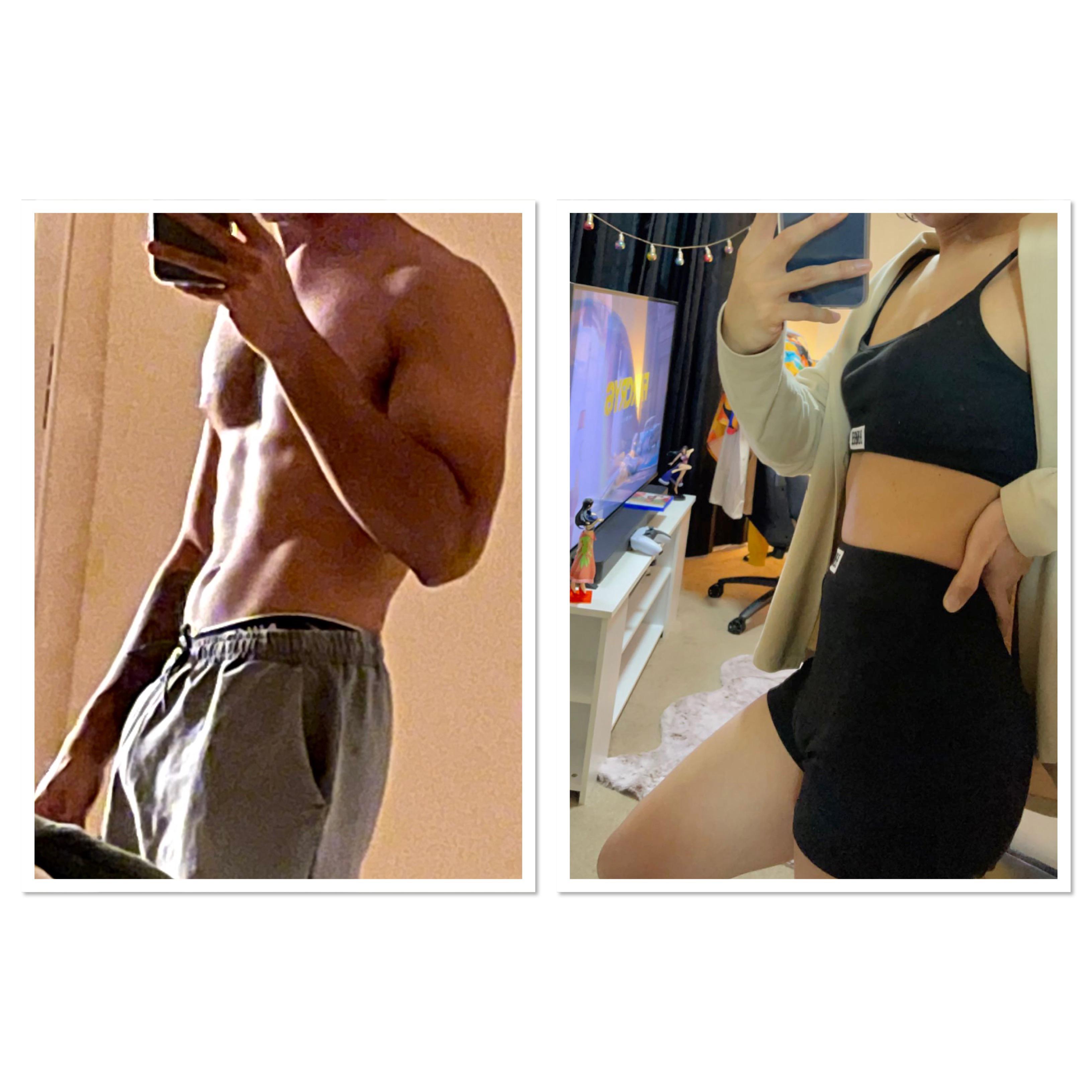 5'8 Female 28 lbs Fat Loss 165 lbs to 137 lbs