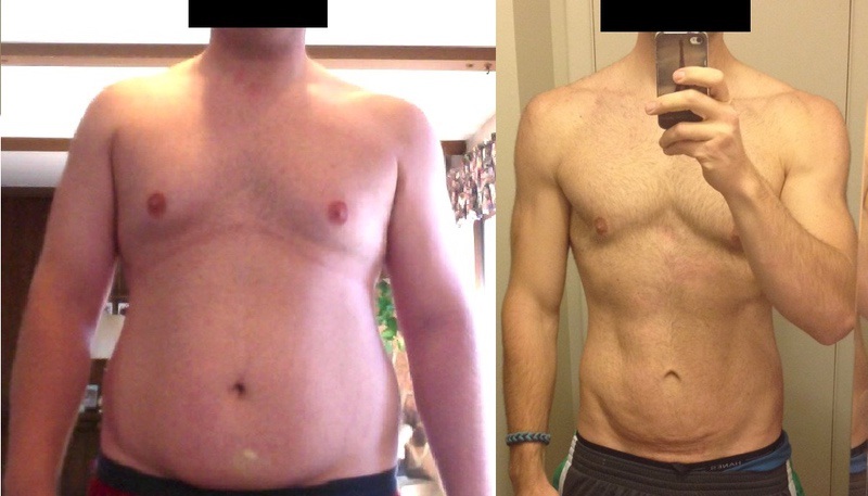 Before and After 118 lbs Weight Loss 6 foot 2 Male 315 lbs to 197 lbs