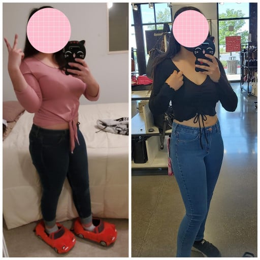 5 feet 3 Female 25 lbs Fat Loss Before and After 148 lbs to 123 lbs