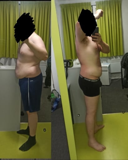 6 foot 3 Male 45 lbs Fat Loss Before and After 275 lbs to 230 lbs