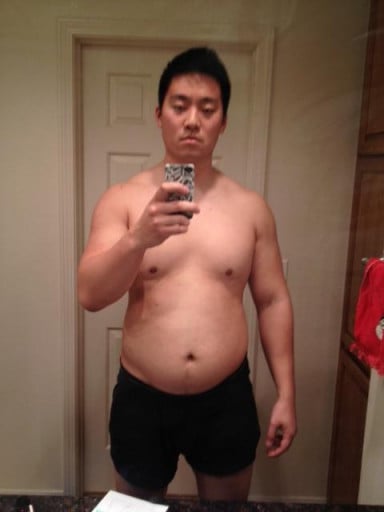 A progress pic of a 6'2" man showing a snapshot of 250 pounds at a height of 6'2