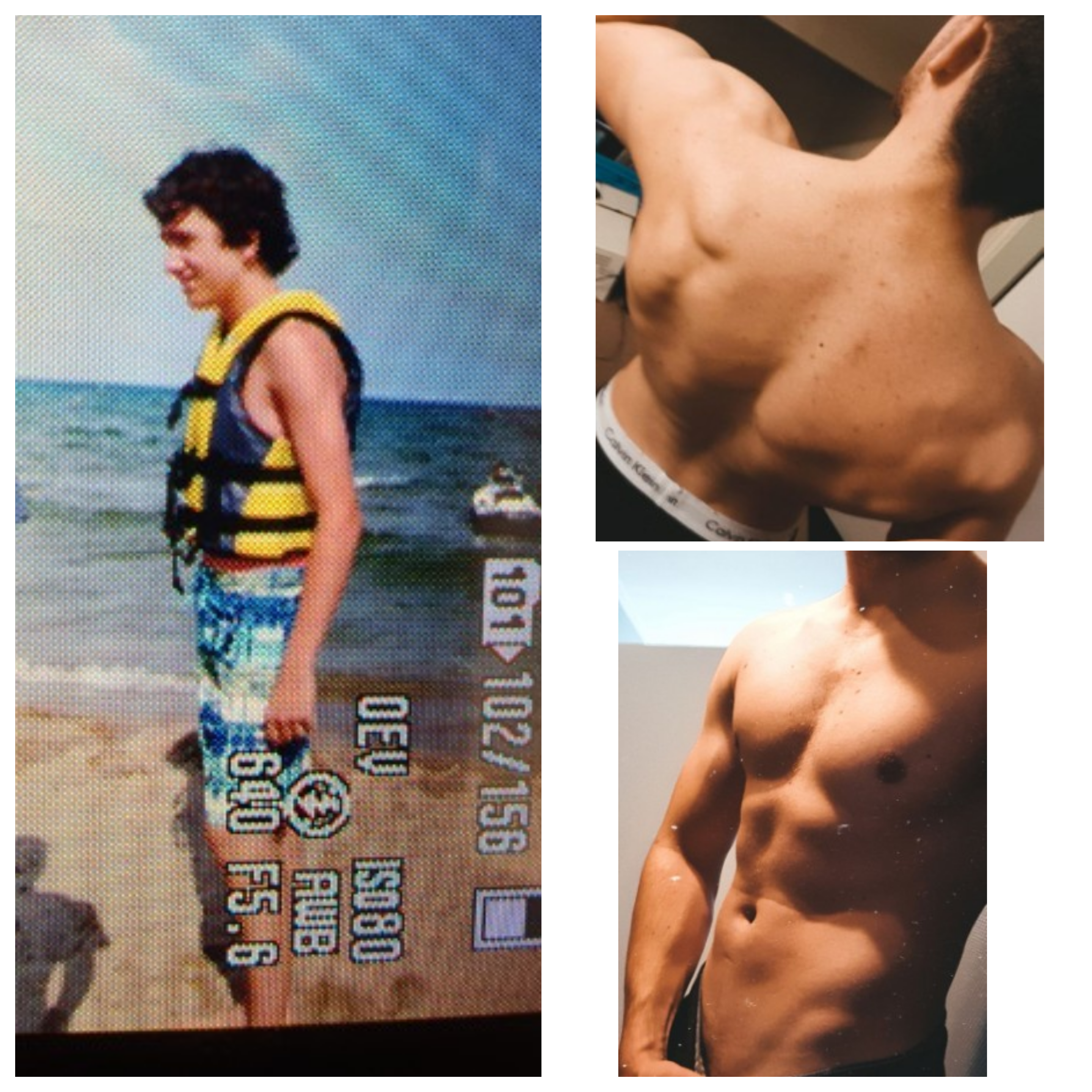 6'1 Male 37 lbs Muscle Gain Before and After 143 lbs to 180 lbs