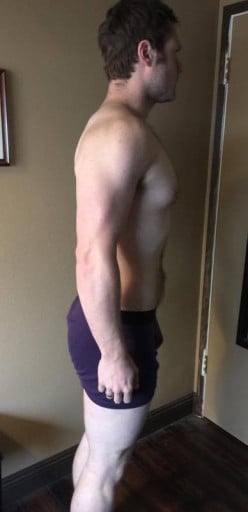 A progress pic of a 6'3" man showing a snapshot of 206 pounds at a height of 6'3