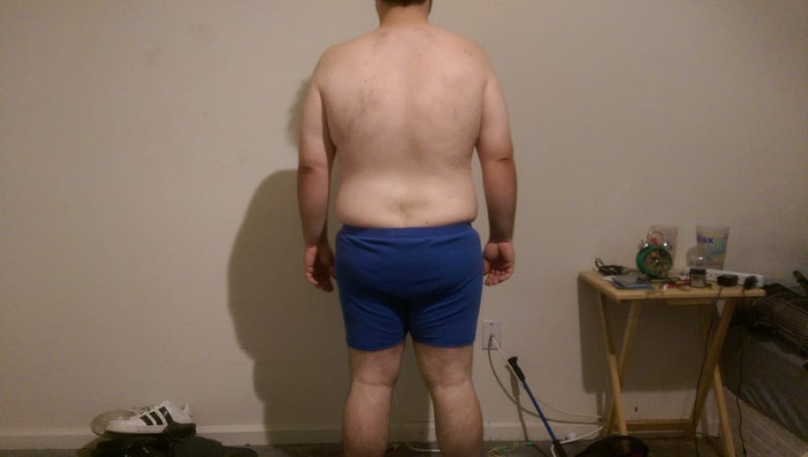 A picture of a 5'7" male showing a snapshot of 247 pounds at a height of 5'7