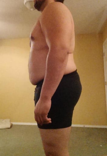 A progress pic of a 5'11" man showing a snapshot of 281 pounds at a height of 5'11