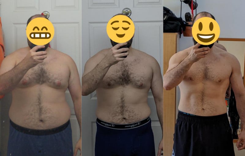 5 foot 7 Male Before and After 60 lbs Weight Loss 227 lbs to 167 lbs