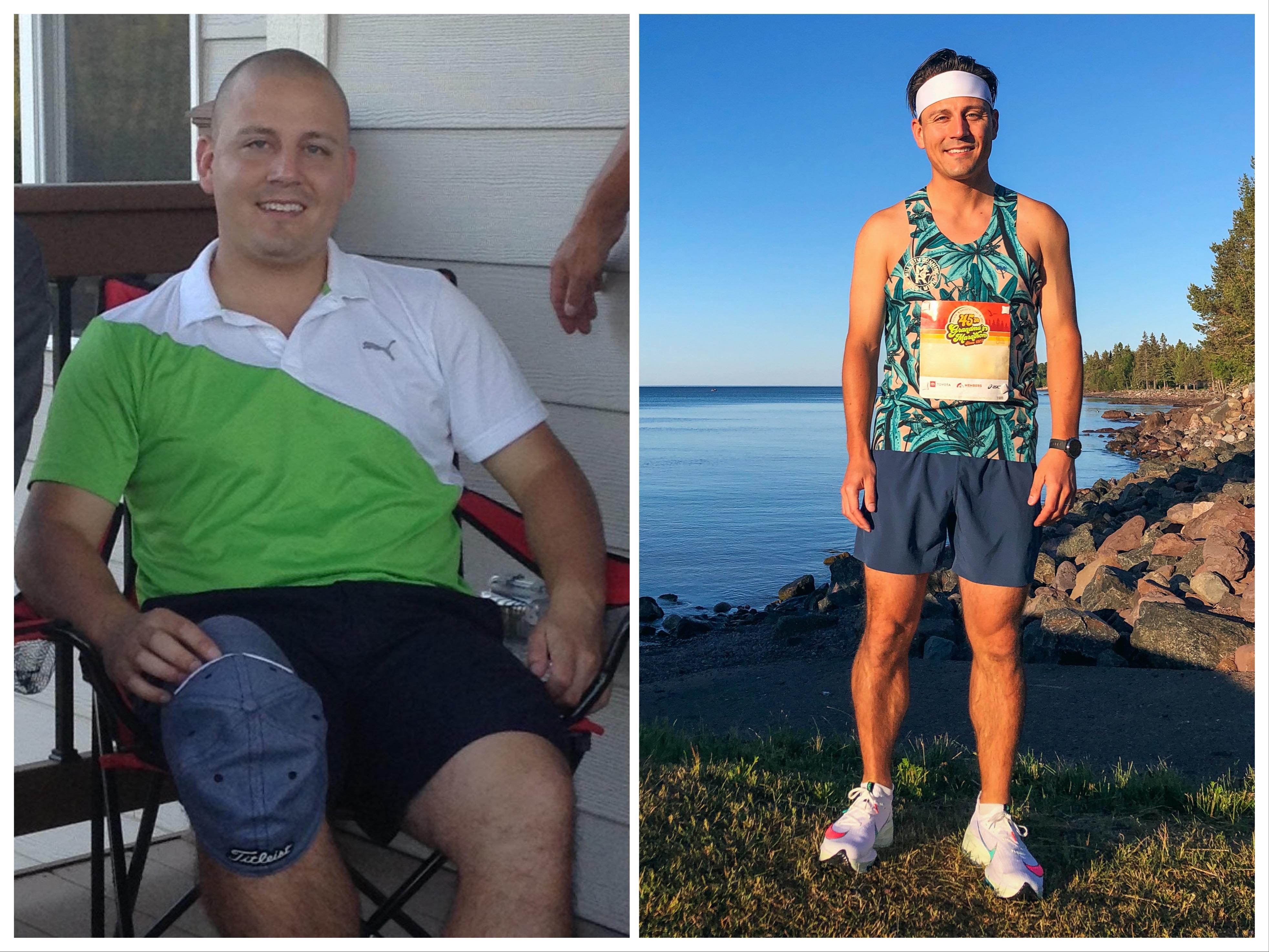 5 feet 6 Male Before and After 50 lbs Fat Loss 200 lbs to 150 lbs