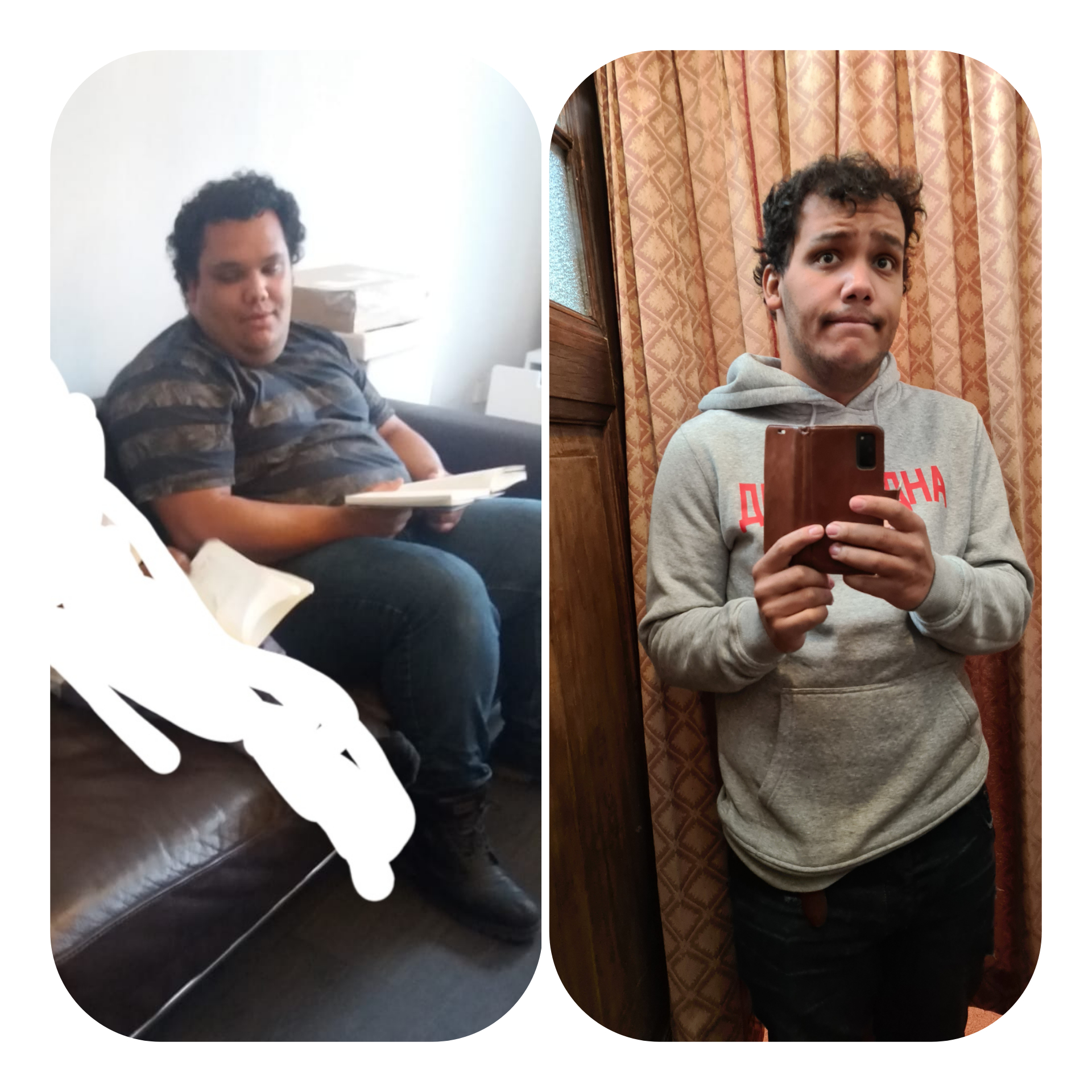 Before and After 157 lbs Weight Loss 5 feet 8 Male 364 lbs to 207 lbs