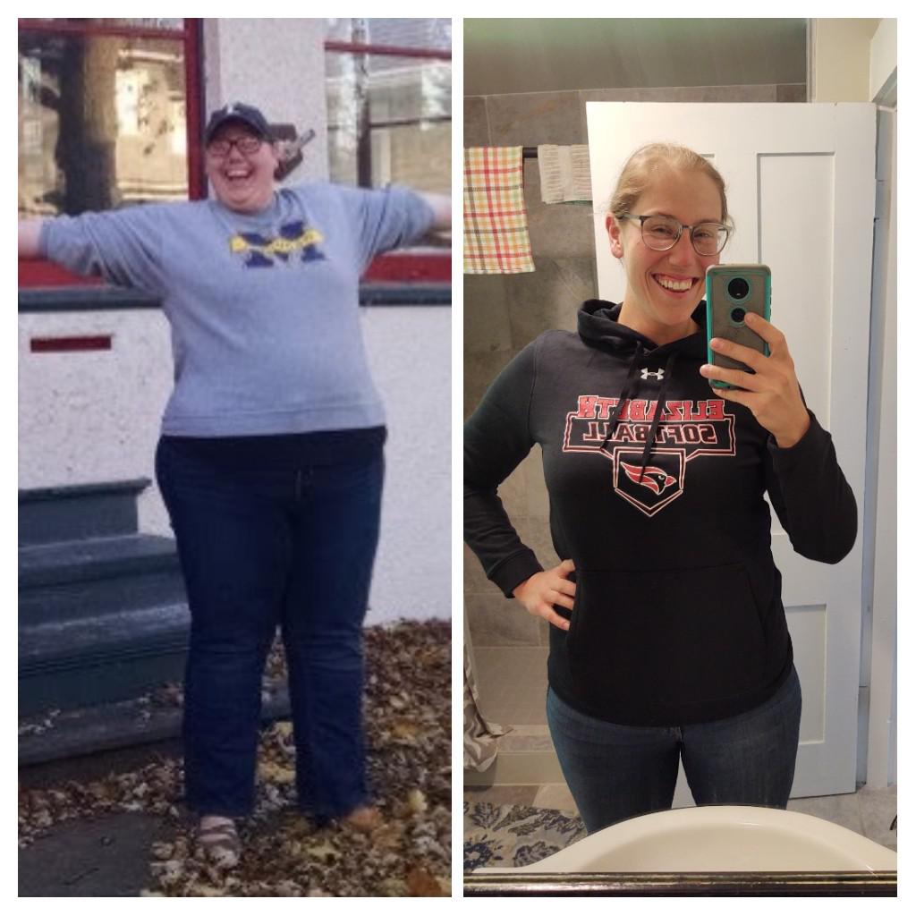 200 lbs Fat Loss Before and After 5'11 Female 403 lbs to 203 lbs