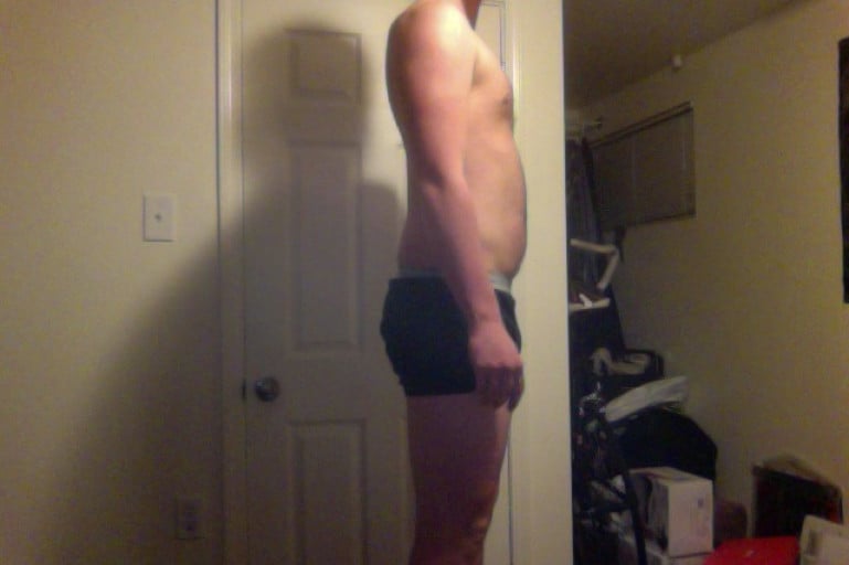 A photo of a 6'2" man showing a snapshot of 213 pounds at a height of 6'2