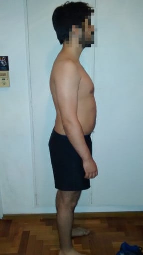A progress pic of a 5'7" man showing a snapshot of 171 pounds at a height of 5'7