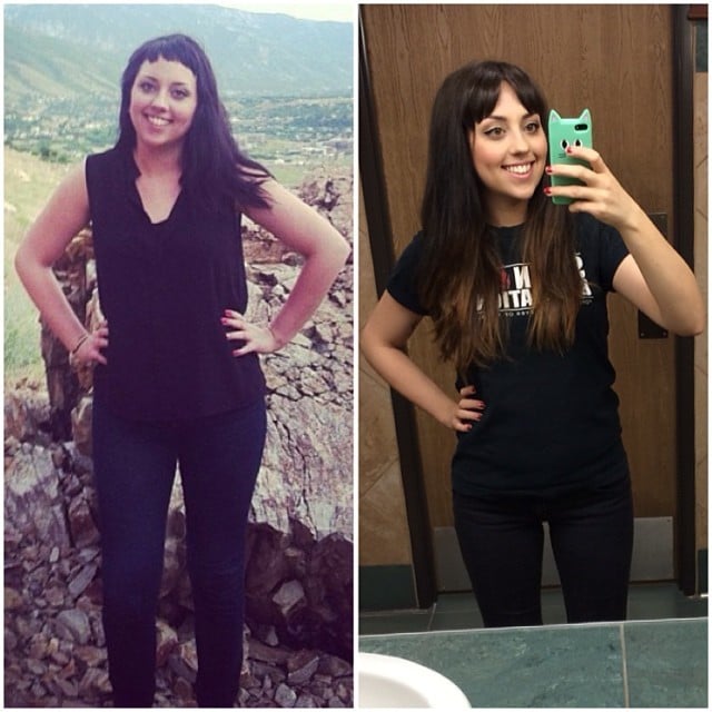 Before and After 20 lbs Fat Loss 5 feet 6 Female 150 lbs to 130 lbs.