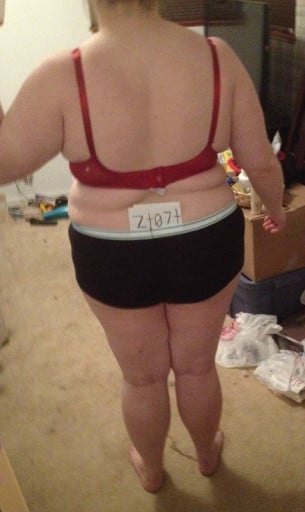 A picture of a 5'4" female showing a snapshot of 248 pounds at a height of 5'4