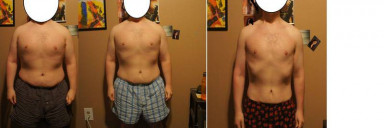 Before and After 70 lbs Weight Loss 5 feet 3 Male 220 lbs to 150 lbs