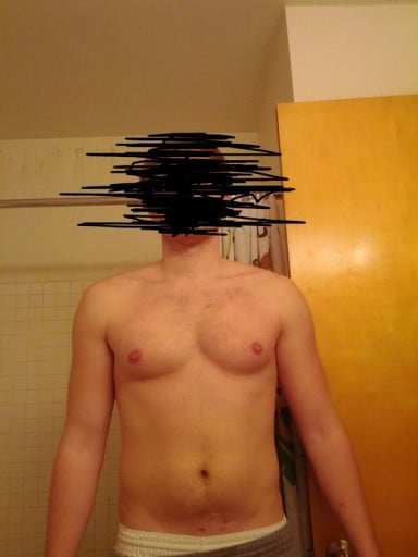 A before and after photo of a 6'2" male showing a snapshot of 205 pounds at a height of 6'2