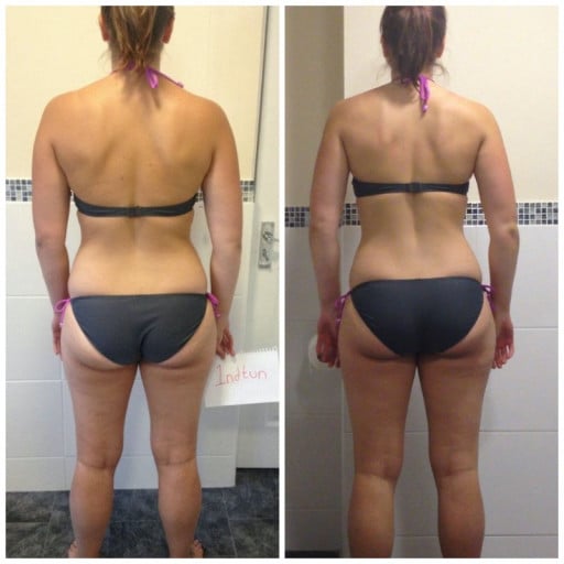 A Woman's Two Inch Waist Reduction During Cutting Phase