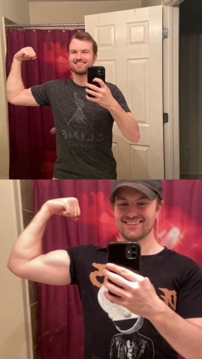 5 feet 8 Male Progress Pics of 15 lbs Muscle Gain 145 lbs to 160 lbs