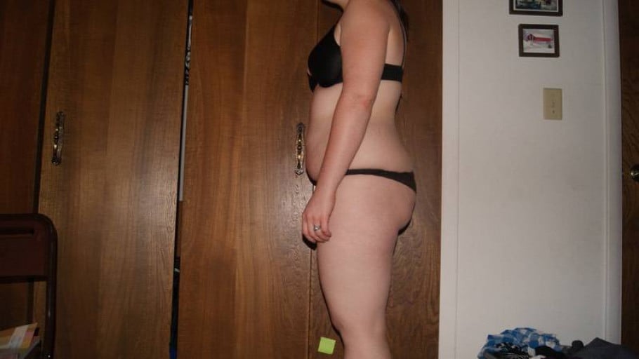 A picture of a 5'6" female showing a snapshot of 185 pounds at a height of 5'6