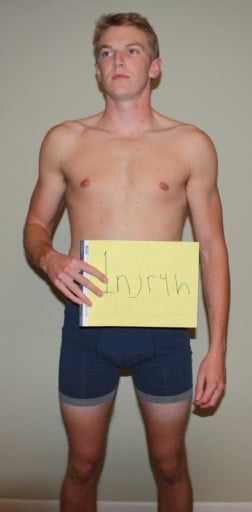 A photo of a 6'2" man showing a snapshot of 162 pounds at a height of 6'2