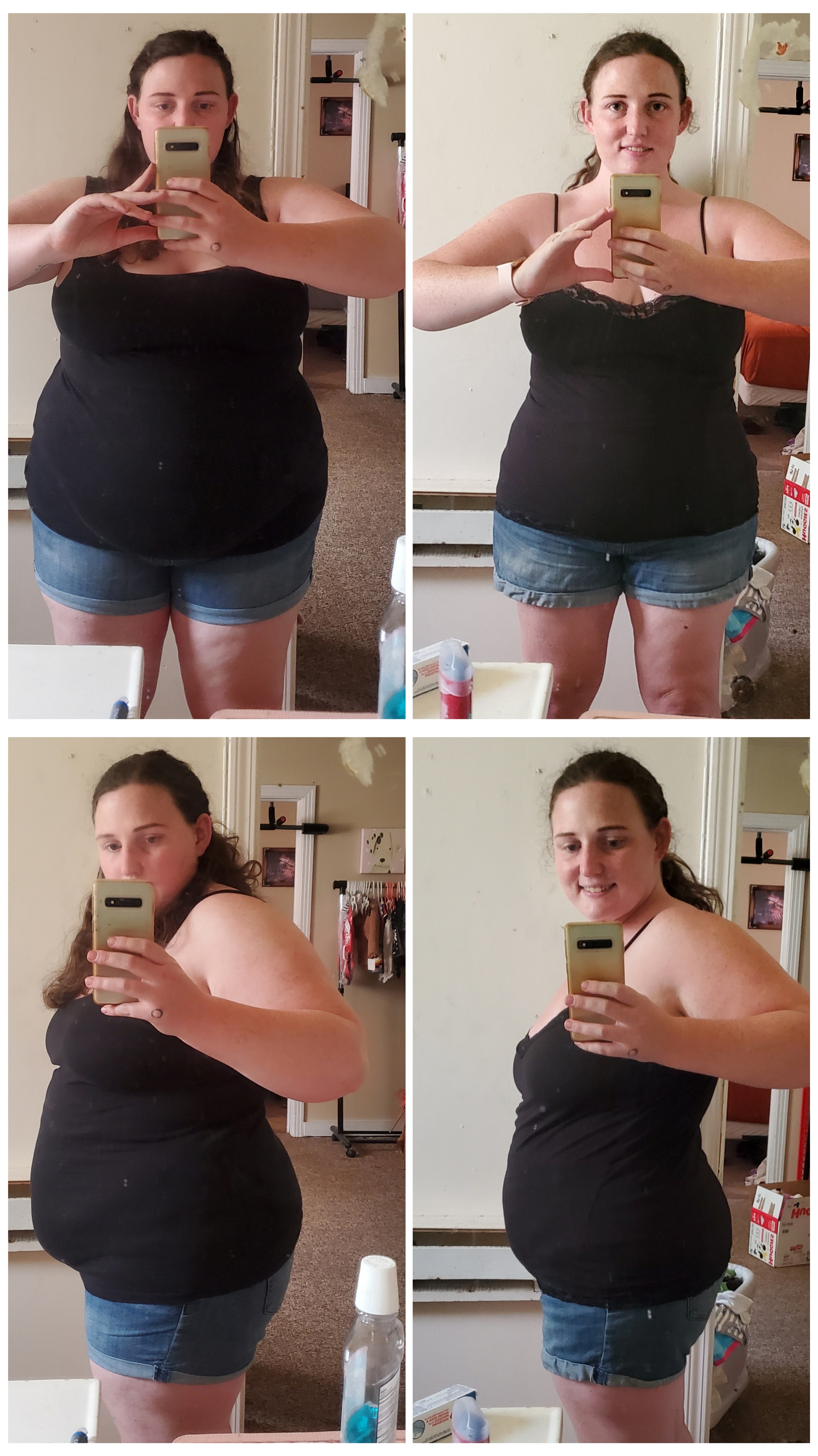 5'4 Female Progress Pics of 55 lbs Fat Loss 265 lbs to 210 lbs