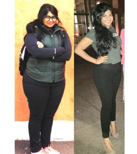 5 foot 6 Female Before and After 90 lbs Weight Loss 242 lbs to 152 lbs