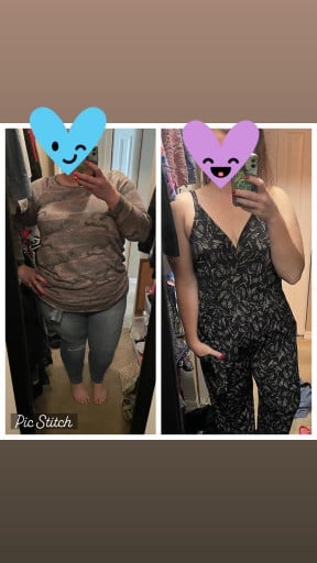5'4 Female 73 lbs Fat Loss Before and After 256 lbs to 183 lbs