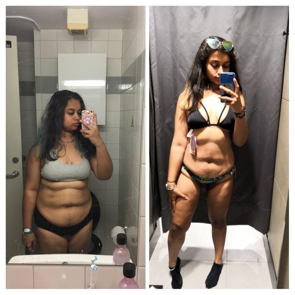 5 foot 4 Female Progress Pics of 71 lbs Fat Loss 209 lbs to 138 lbs