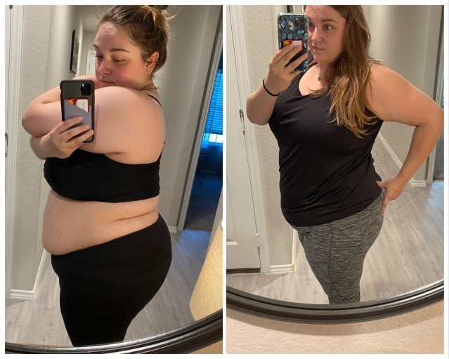 Progress Pics of 20 lbs Weight Loss 5 feet 6 Female 280 lbs to 260 lbs