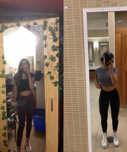 Progress Pics of 10 lbs Muscle Gain 5 feet 2 Female 106 lbs to 116 lbs