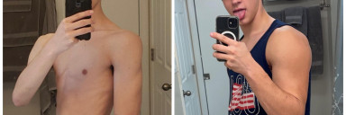 5 foot 9 Male Progress Pics of 30 lbs Muscle Gain 120 lbs to 150 lbs