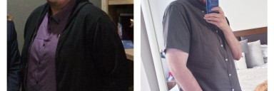 5'11 Male Before and After 122 lbs Weight Loss 341 lbs to 219 lbs