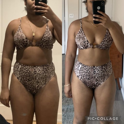 Progress Pics of 20 lbs Fat Loss 5'3 Female 178 lbs to 158 lbs
