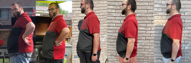 5 foot 10 Male 71 lbs Fat Loss Before and After 299 lbs to 228 lbs