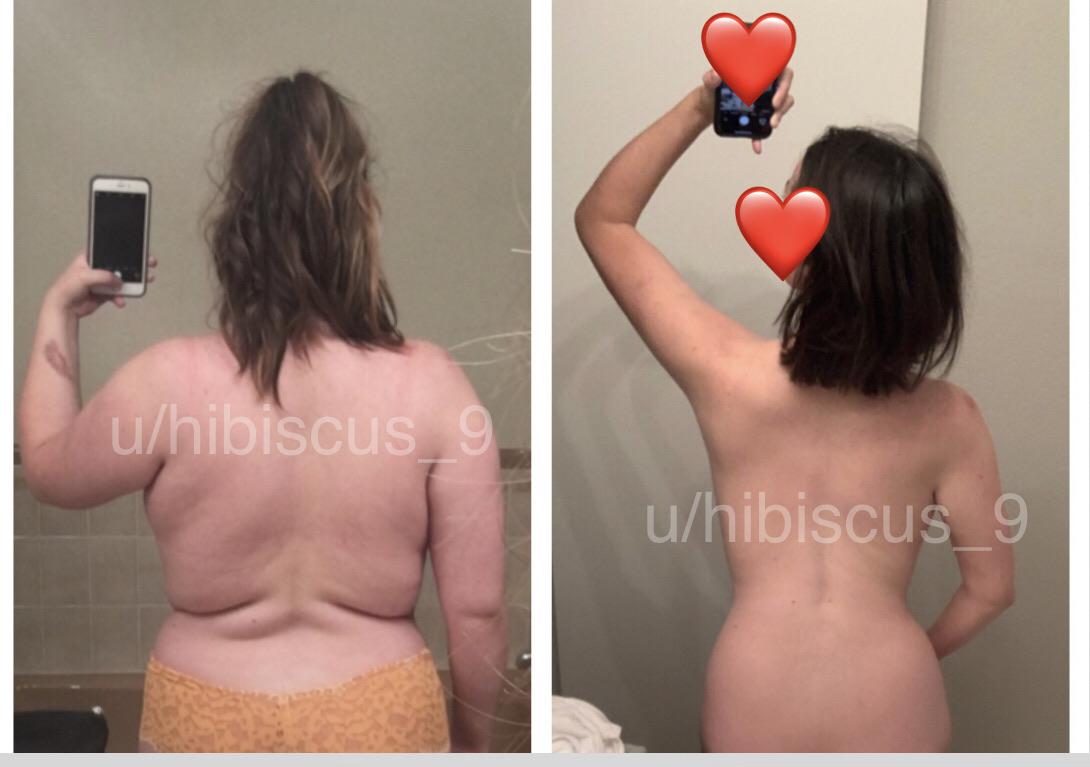 5 foot 7 Female 76 lbs Fat Loss Before and After 217 lbs to 141 lbs