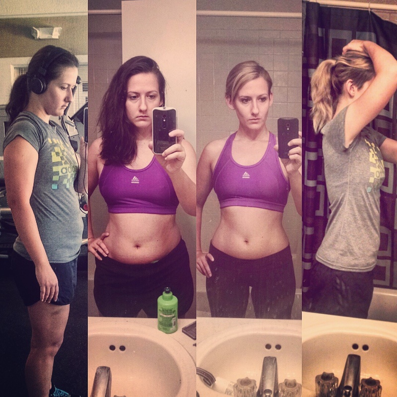 Before and After 35 lbs Weight Loss 5'6 Female 170 lbs to 135 lbs.