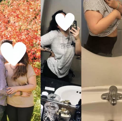 5'4 Female Progress Pics of 20 lbs Weight Loss 250 lbs to 230 lbs