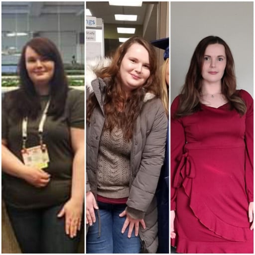 5 foot 6 Female Progress Pics of 74 lbs Weight Loss 236 lbs to 162 lbs