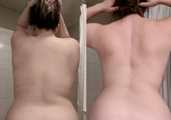 A progress pic of a person at 162 cm