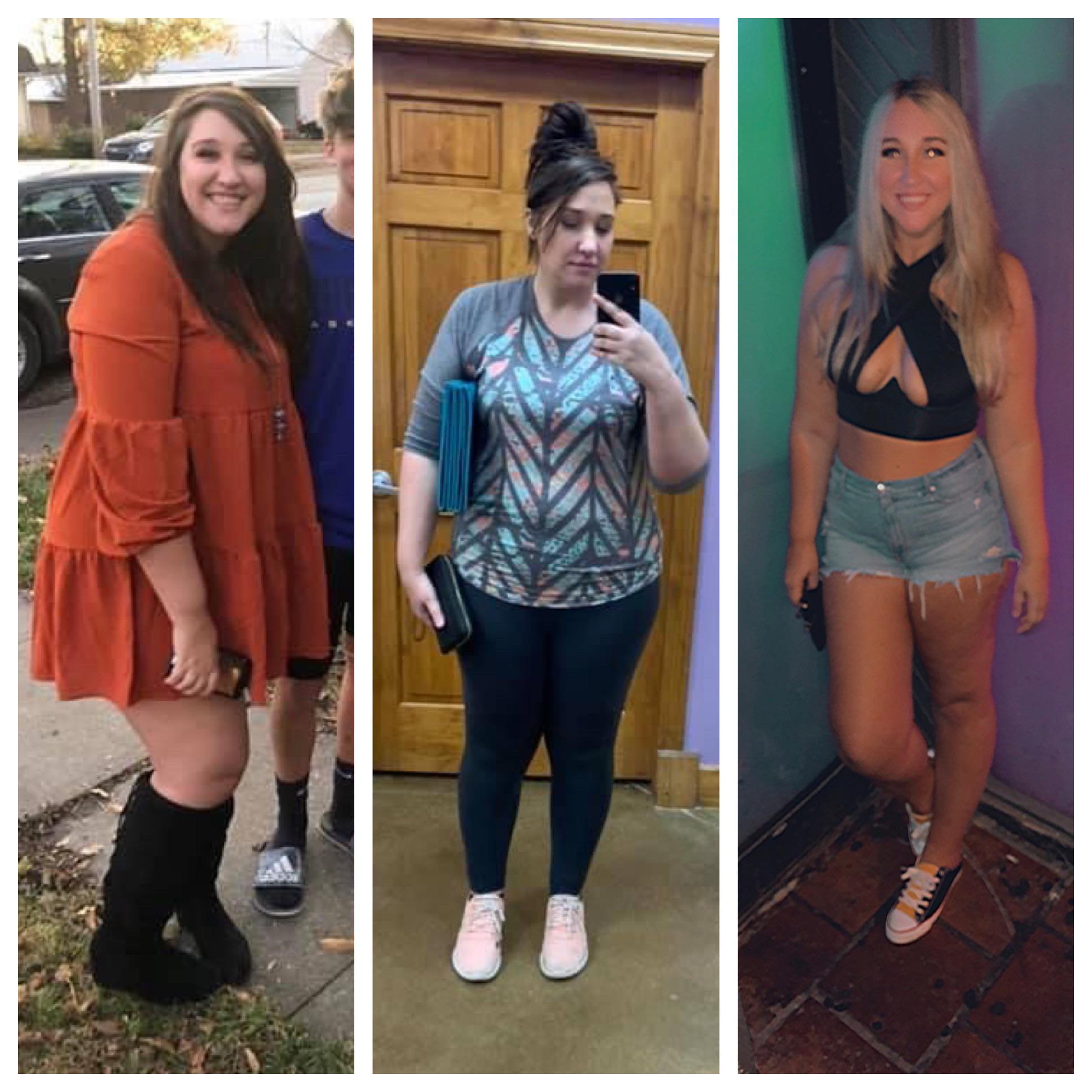 Progress Pics of 25 lbs Weight Loss 5 feet 11 Female 265 lbs to 240 lbs