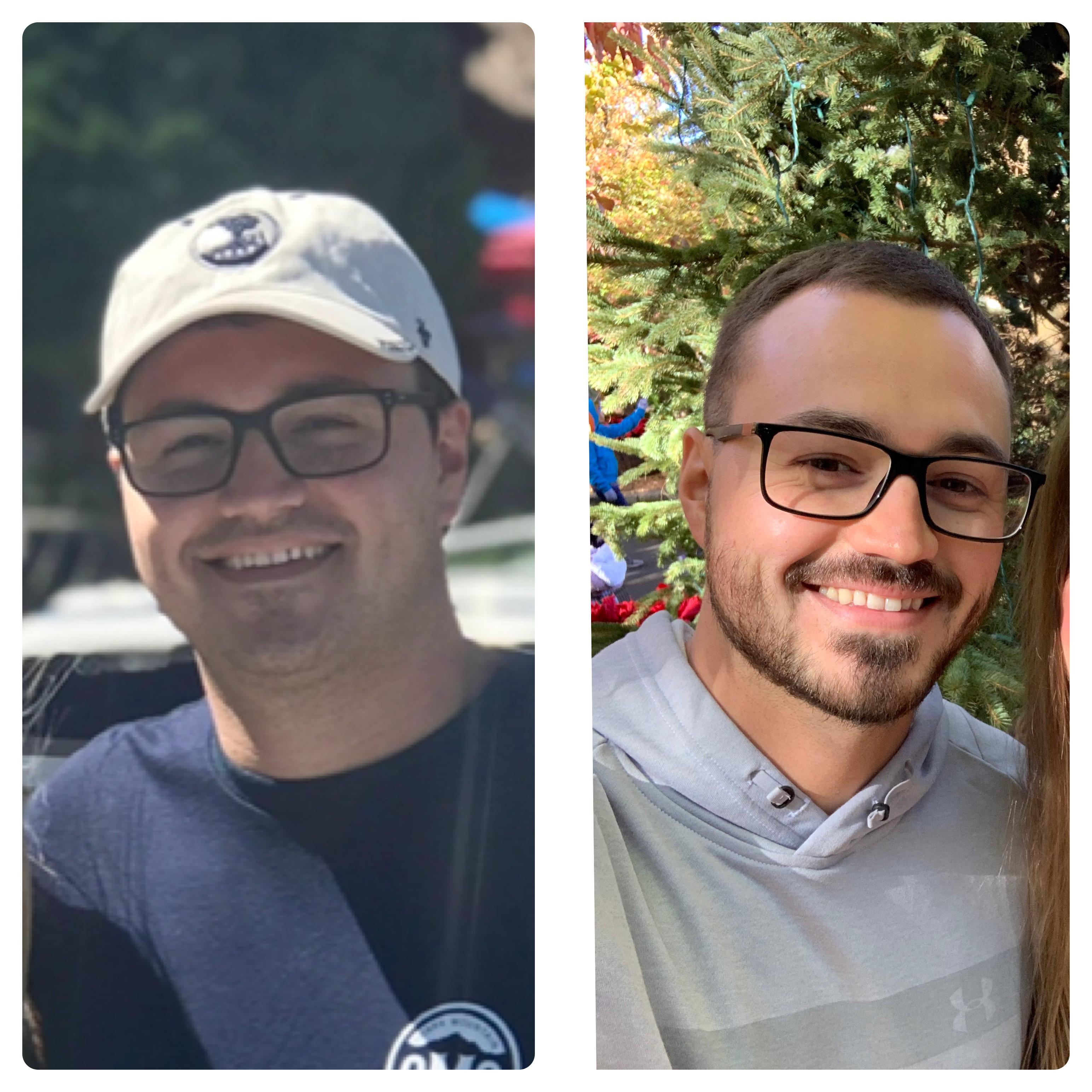 6 foot Male 37 lbs Fat Loss Before and After 225 lbs to 188 lbs