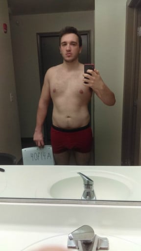 A before and after photo of a 5'9" male showing a weight loss from 187 pounds to 177 pounds. A total loss of 10 pounds.