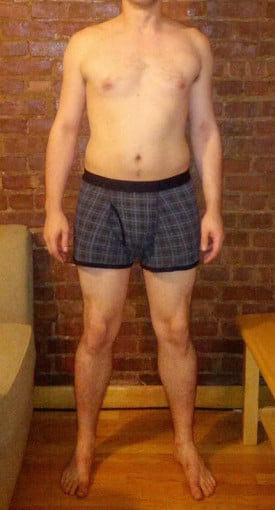 A photo of a 5'9" man showing a snapshot of 150 pounds at a height of 5'9