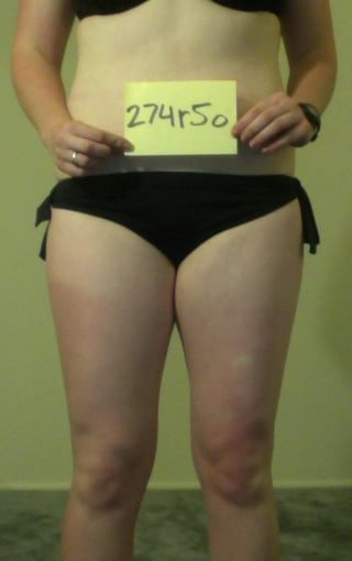 A picture of a 5'6" female showing a snapshot of 162 pounds at a height of 5'6