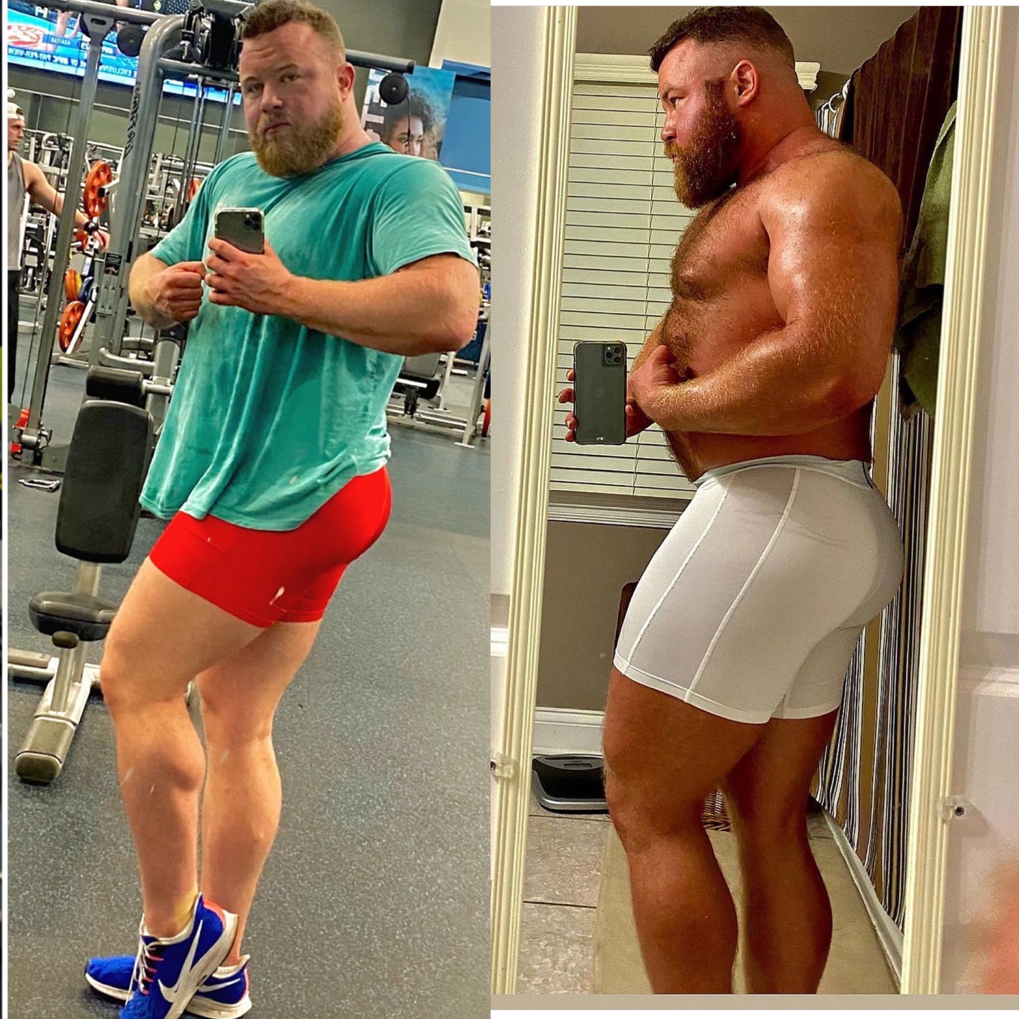 20 lbs Weight Gain Before and After 6 foot 1 Male 245 lbs to 265 lbs