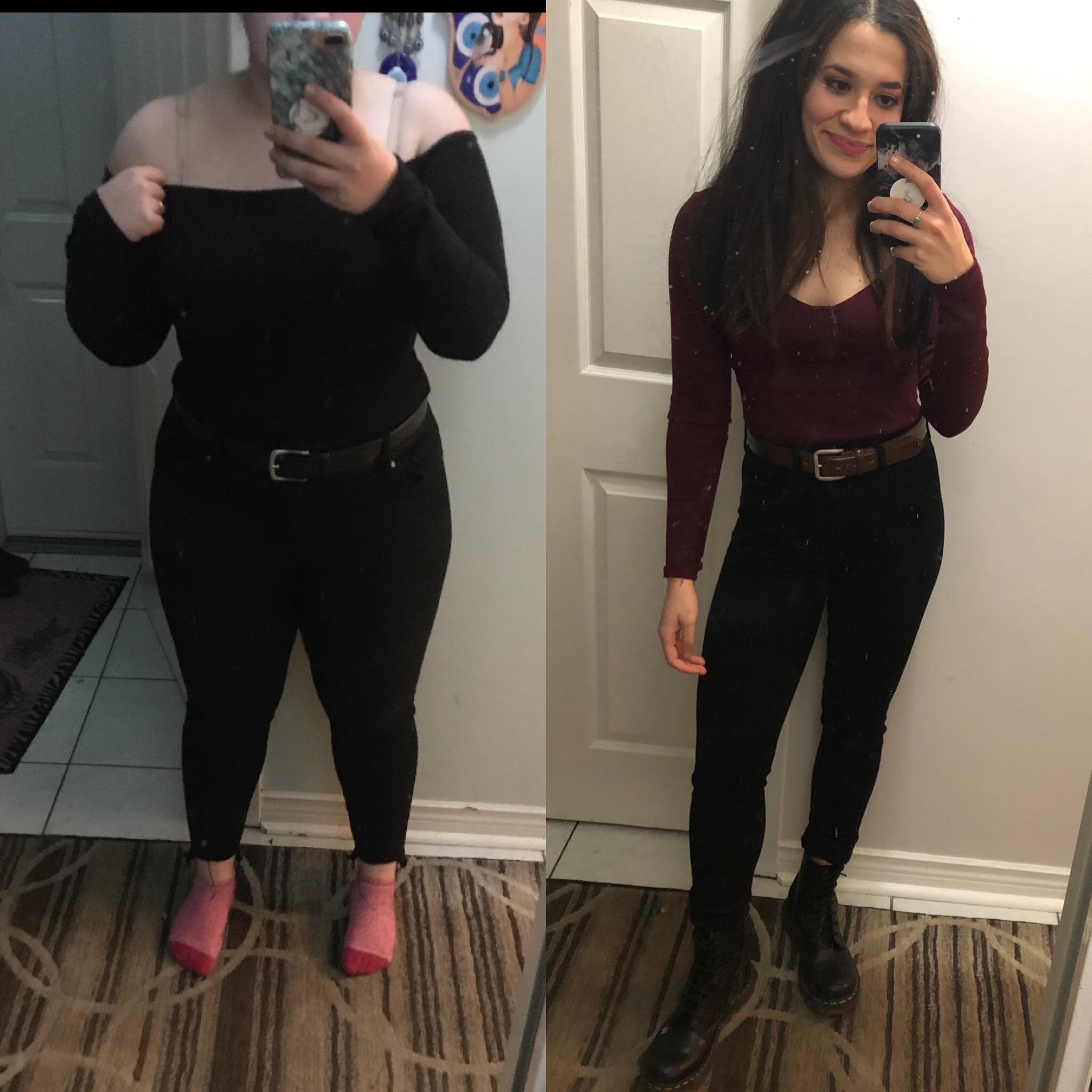 104 lbs Weight Loss Before and After 5 foot 3 Female 234 lbs to 130 lbs